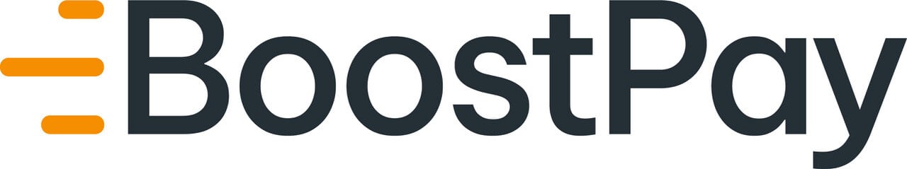 BoostPay Black with White Background Logo